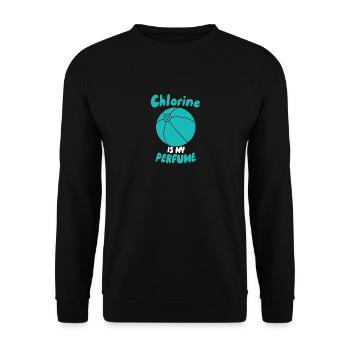 Chlor ist mein Parfüm - Unisex Pullover - Schwarz - Vorne - Alina (178cm) & Michal (187cm)