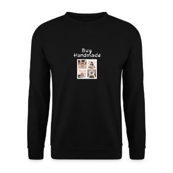 Buy Handmade - Unisex Pullover - Schwarz - Vorne - Alina (178cm) & Michal (187cm)