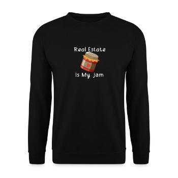 Immobilien sind meine Leidenschaft - Unisex Pullover - Schwarz - Vorne - Alina (178cm) & Michal (187cm)