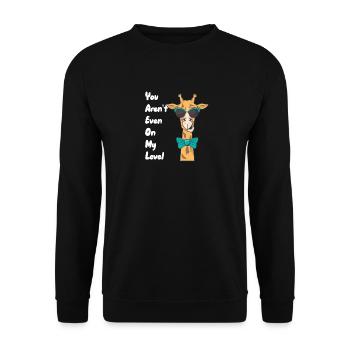 Du bist nicht mal auf meinem Niveau - Unisex Pullover - Schwarz - Vorne - Alina (178cm) & Michal (187cm)