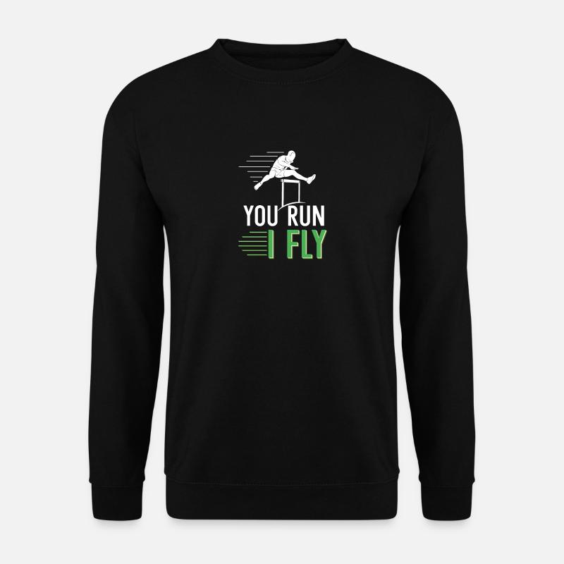 Du rennst, ich fliege - Unisex Pullover - Schwarz