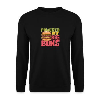 Angetrieben von großen Brötchen - Unisex Pullover - Schwarz - Vorne - Alina (178cm) & Michal (187cm)