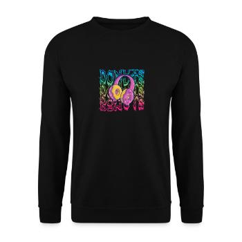 Donuts - Unisex Pullover - Schwarz - Vorne - Alina (178cm) & Michal (187cm)