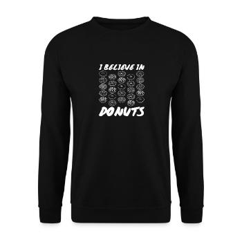 Donuts - Unisex Pullover - Schwarz - Vorne - Alina (178cm) & Michal (187cm)