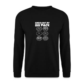 Donuts - Unisex Pullover - Schwarz - Vorne - Alina (178cm) & Michal (187cm)