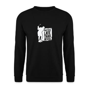 Golfspieler Golfplatz Golfer - Unisex Pullover - Schwarz - Vorne - Alina (178cm) & Michal (187cm)