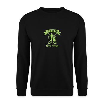 Golfspieler Golfplatz Golfer - Unisex Pullover - Schwarz - Vorne - Alina (178cm) & Michal (187cm)