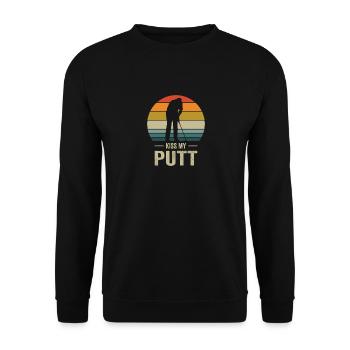 Golfspieler Golfplatz Golfer - Unisex Pullover - Schwarz - Vorne - Alina (178cm) & Michal (187cm)