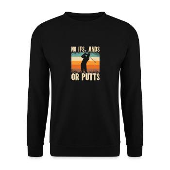 Golfspieler Golfplatz Golfer - Unisex Pullover - Schwarz - Vorne - Alina (178cm) & Michal (187cm)