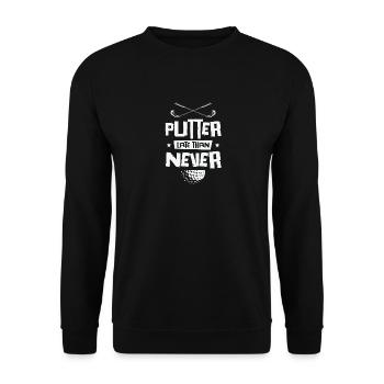 Golfspieler Golfplatz Golfer - Unisex Pullover - Schwarz - Vorne - Alina (178cm) & Michal (187cm)
