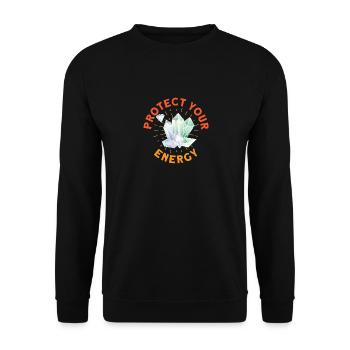 Schützen Sie Ihre Energie - Unisex Pullover - Schwarz - Vorne - Alina (178cm) & Michal (187cm)