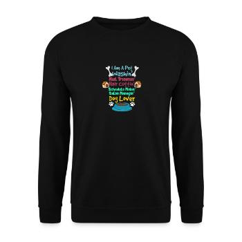 Lustiger Hundefrisör - Unisex Pullover - Schwarz - Vorne - Alina (178cm) & Michal (187cm)