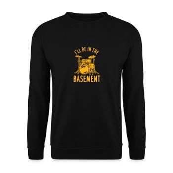 Ich werde im Keller sein - Unisex Pullover - Schwarz - Vorne - Alina (178cm) & Michal (187cm)