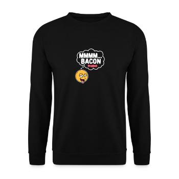 Mmmm Speck - Unisex Pullover - Schwarz - Vorne - Alina (178cm) & Michal (187cm)
