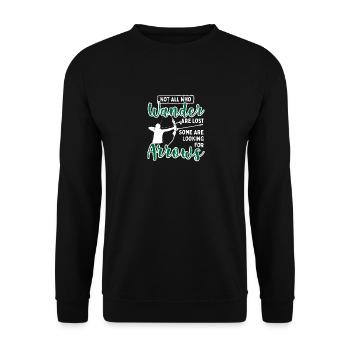 Nicht alle, die wandern, sind verloren Einige such - Unisex Pullover - Schwarz - Vorne - Alina (178cm) & Michal (187cm)