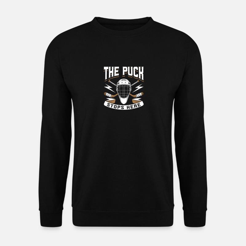 Der Puck bleibt hier stehen - Unisex Pullover - Schwarz