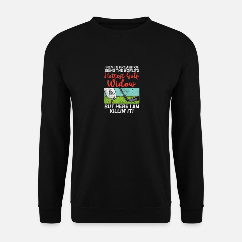 Heißeste Golf-Witwe - Unisex Pullover - Schwarz