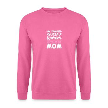 Meine Lieblingssozialarbeiterin nennt mich Mama - Unisex Pullover - Pink - Vorne