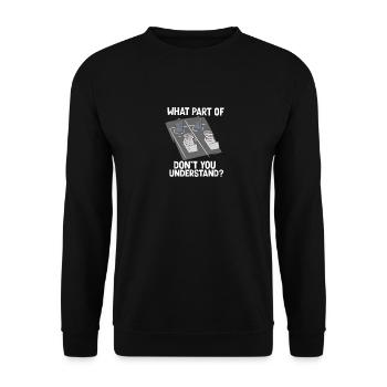 Audiologe Dj Musik Tontechniker - Unisex Pullover - Schwarz - Vorne - Alina (178cm) & Michal (187cm)