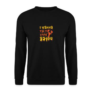 Ich möchte geliebt werden Bayou-Krabbe - Unisex Pullover - Schwarz - Vorne - Alina (178cm) & Michal (187cm)