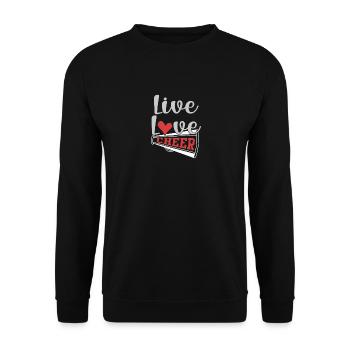 Leben Liebe Jubel - Unisex Pullover - Schwarz - Vorne - Alina (178cm) & Michal (187cm)