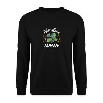 Monstera Mama - Unisex Pullover - Schwarz - Vorne - Alina (178cm) & Michal (187cm)