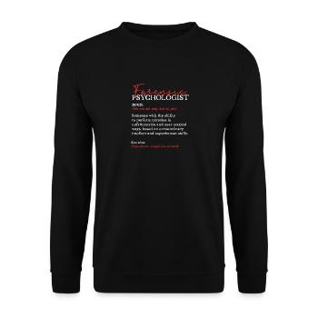 Forensischer Psychologe - Unisex Pullover - Schwarz - Vorne - Alina (178cm) & Michal (187cm)