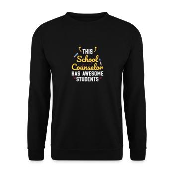 Dieser Schulberater hat großartige Schüler - Unisex Pullover - Schwarz - Vorne - Alina (178cm) & Michal (187cm)