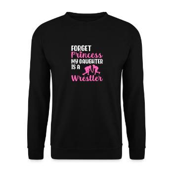 Vergiss die Prinzessin Meine Tochter ist eine Ring - Unisex Pullover - Schwarz - Vorne - Alina (178cm) & Michal (187cm)