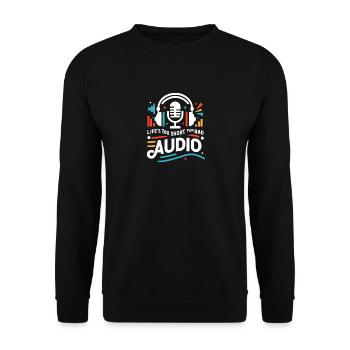 Das Leben ist zu kurz für schlechten Ton - Unisex Pullover - Schwarz - Vorne - Alina (178cm) & Michal (187cm)