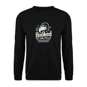 Fürs Leben gezeichnet - Unisex Pullover - Schwarz - Vorne - Alina (178cm) & Michal (187cm)