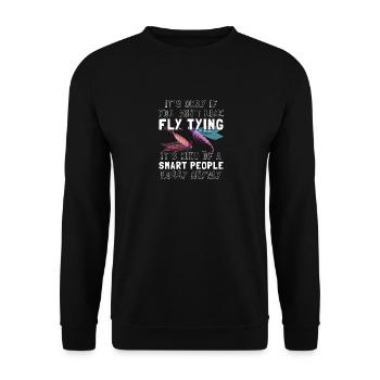 Es ist okay, wenn Sie nicht Fliegenbinden können - Unisex Pullover - Schwarz - Vorne - Alina (178cm) & Michal (187cm)