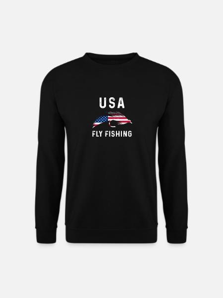 USA Fliegenfischen - Unisex Pullover - Schwarz