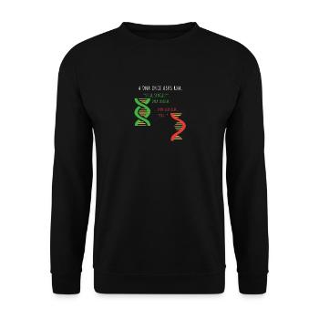 DNA - noch einzeln - RNA - immer - Unisex Pullover - Schwarz - Vorne - Alina (178cm) & Michal (187cm)