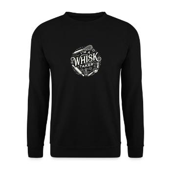 Ich bin ein Schneebesen-Träger - Unisex Pullover - Schwarz - Vorne - Alina (178cm) & Michal (187cm)