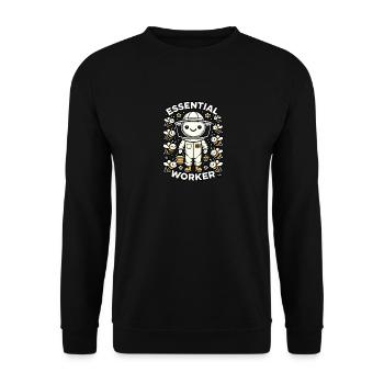 Unverzichtbare Arbeitskraft - Unisex Pullover - Schwarz - Vorne - Alina (178cm) & Michal (187cm)