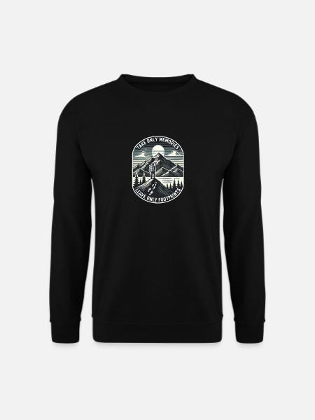 Nimm nur Erinnerungen mit, hinterlasse nur Fußabdr - Unisex Pullover - Schwarz