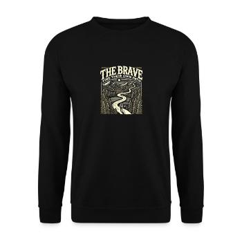 Die Tapferen finden ihren eigenen Weg - Unisex Pullover - Schwarz - Vorne - Alina (178cm) & Michal (187cm)