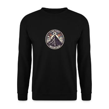 Erklimme jeden Berg - Unisex Pullover - Schwarz - Vorne - Alina (178cm) & Michal (187cm)