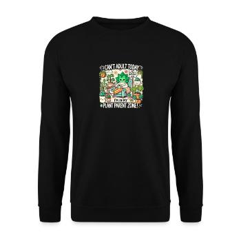 Ich kann heute nicht erwachsen werden, ich bin in - Unisex Pullover - Schwarz - Vorne - Alina (178cm) & Michal (187cm)