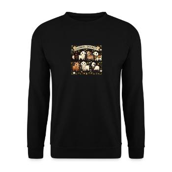 Goat Celebrate Diversity - Unisex Pullover - Schwarz - Vorne - Alina (178cm) & Michal (187cm)