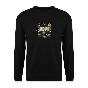 Geboren um Milliardär zu sein - Unisex Pullover - Schwarz - Vorne - Alina (178cm) & Michal (187cm)