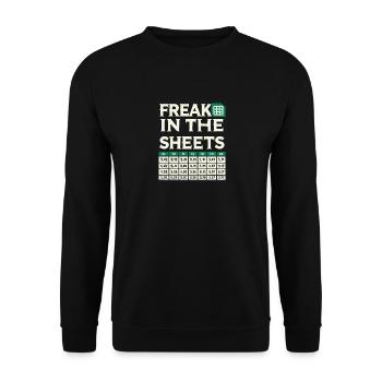 Freak in den Laken - Unisex Pullover - Schwarz - Vorne - Alina (178cm) & Michal (187cm)