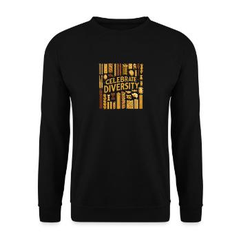 Feiern Sie die Vielfalt - Unisex Pullover - Schwarz - Vorne - Alina (178cm) & Michal (187cm)