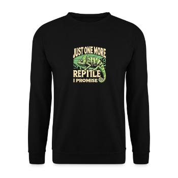Nur noch ein Reptil, versprochen - Unisex Pullover - Schwarz - Vorne - Alina (178cm) & Michal (187cm)