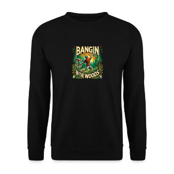 Bangin In The Woods - Unisex Pullover - Schwarz - Vorne - Alina (178cm) & Michal (187cm)