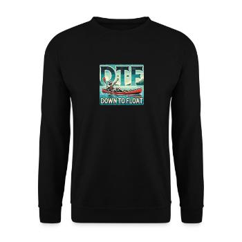 DTF - Down To Float - Unisex Pullover - Schwarz - Vorne - Alina (178cm) & Michal (187cm)