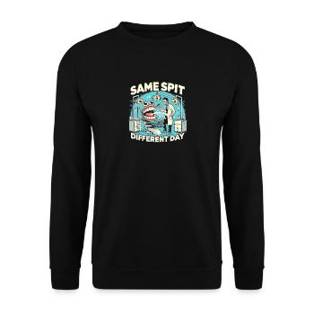 Gleiche Spucke an einem anderen Tag - Unisex Pullover - Schwarz - Vorne - Alina (178cm) & Michal (187cm)