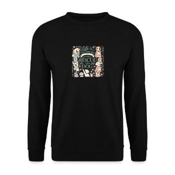 Das Leben ist zu kurz, um nur einen Hund zu retten - Unisex Pullover - Schwarz - Vorne - Alina (178cm) & Michal (187cm)