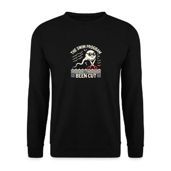 Das Schwimmprogramm wurde gekürzt - Unisex Pullover - Schwarz - Vorne - Alina (178cm) & Michal (187cm)